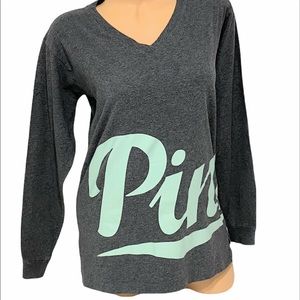 Victoria’ Secret PINK Long Sleeve V Neck Tee Sz XS
